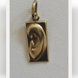 14k REAL gold pendant (praying lady)
